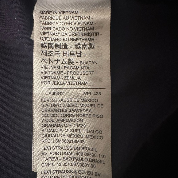 Levi's Black Tee with Blue Floral Embroidery - Picture 5 of 6